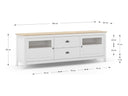 Croquis de medidas — Mueble TV 2C2P MUSGO: 180 cm de ancho × 40 cm de fondo × 59,3 cm de alto