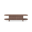 Mueble TV NIMES de 180 cm con puerta abatible, en nogal, vista de frente
