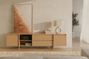 Mueble TV PACIFIC de 240 cm con 2 puertas y 2 cajones, en un salón