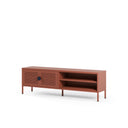 Mueble TV SAYLA de 160 cm con 2 puertas, en terracota, vista lateral