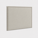 Cabecero ROMA con tachuelas bronce en tejido Kido 4, beige