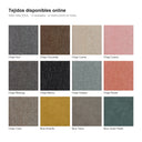 Carta de los 12 tejidos del sillón relax SOUL disponibles online: nueve Chapi y tres Blue