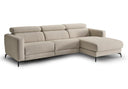 Sofá relax ORIÓN con chaiselongue a la derecha, vista en perspectiva