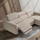 Sofá relax ORIÓN con chaiselongue a la derecha y el asiento reclinado