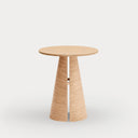 Mesa redonda alta CEP de 65 cm, en roble – Teulat