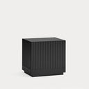 Mesita de noche DORIC de 52 cm con 1 cajón, en negro y gris antracita – Teulat