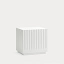 Mesita de noche DORIC de 52 cm con 1 cajón, en blanco y crema – Teulat