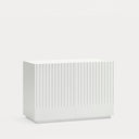 Cómoda DORIC de 100 cm con 2 puertas y 2 cajones, en blanco y crema – Teulat