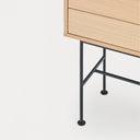 Consola YOKO de 120 cm con 2 cajones, en roble y gris antracita – Teulat