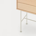 Consola YOKO de 120 cm con 2 cajones, en roble y crema – Teulat