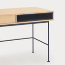 Escritorio YOKO de 120 cm con 1 cajón, en roble y gris antracita – Teulat