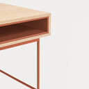 Escritorio YOKO de 120 cm con 1 cajón, en roble y teja – Teulat