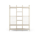 Vestidor abierto AMARA de 140 cm, en crema, vista de frente