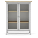 Vitrina MUSGO de 90 cm con 2 puertas de cristal, en blanco, vista frontal