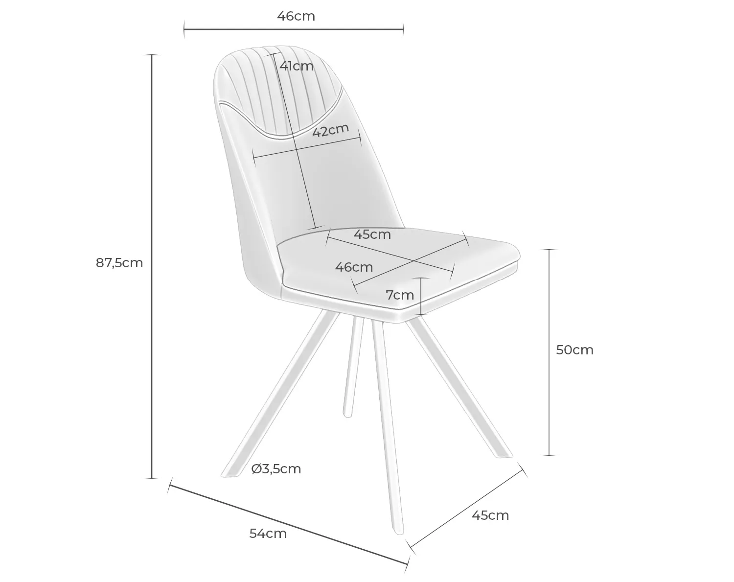 Medidas de la silla CRIS