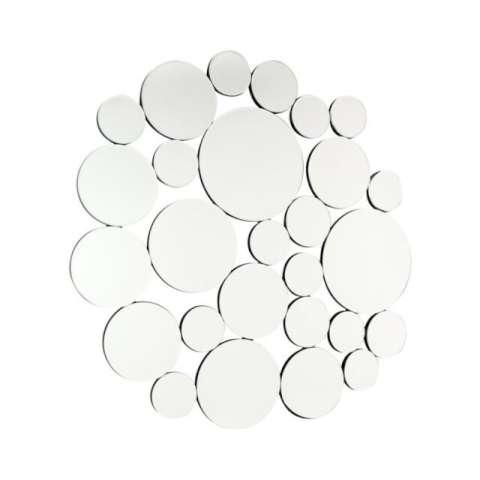 Juego de espejos circulares decorativos en patrón abstracto.