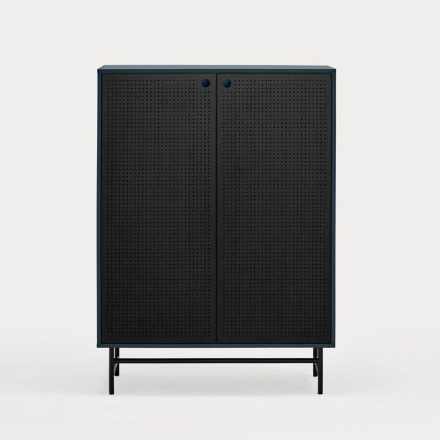 Mueble auxiliar Punto azul con 2 puertas y 4 cajones