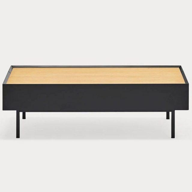 Mesa de centro ARISTA negro con 2 cajones