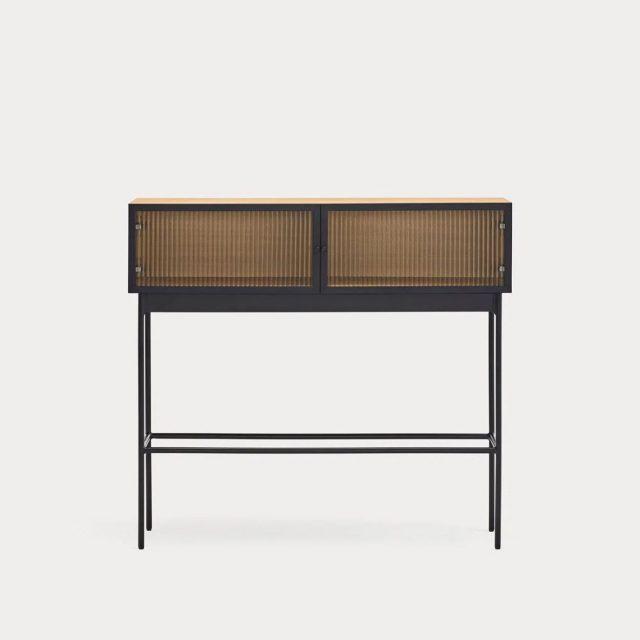 Consola Blur en roble con 2 puertas