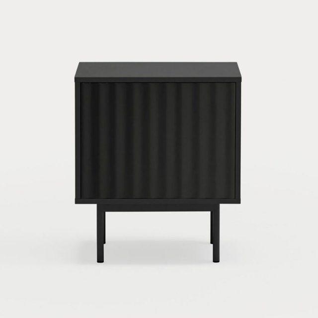 Mesita de noche negra Sierra