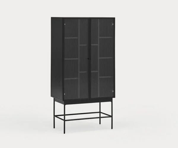 Mueble auxiliar Blur en negro con 2 puertas