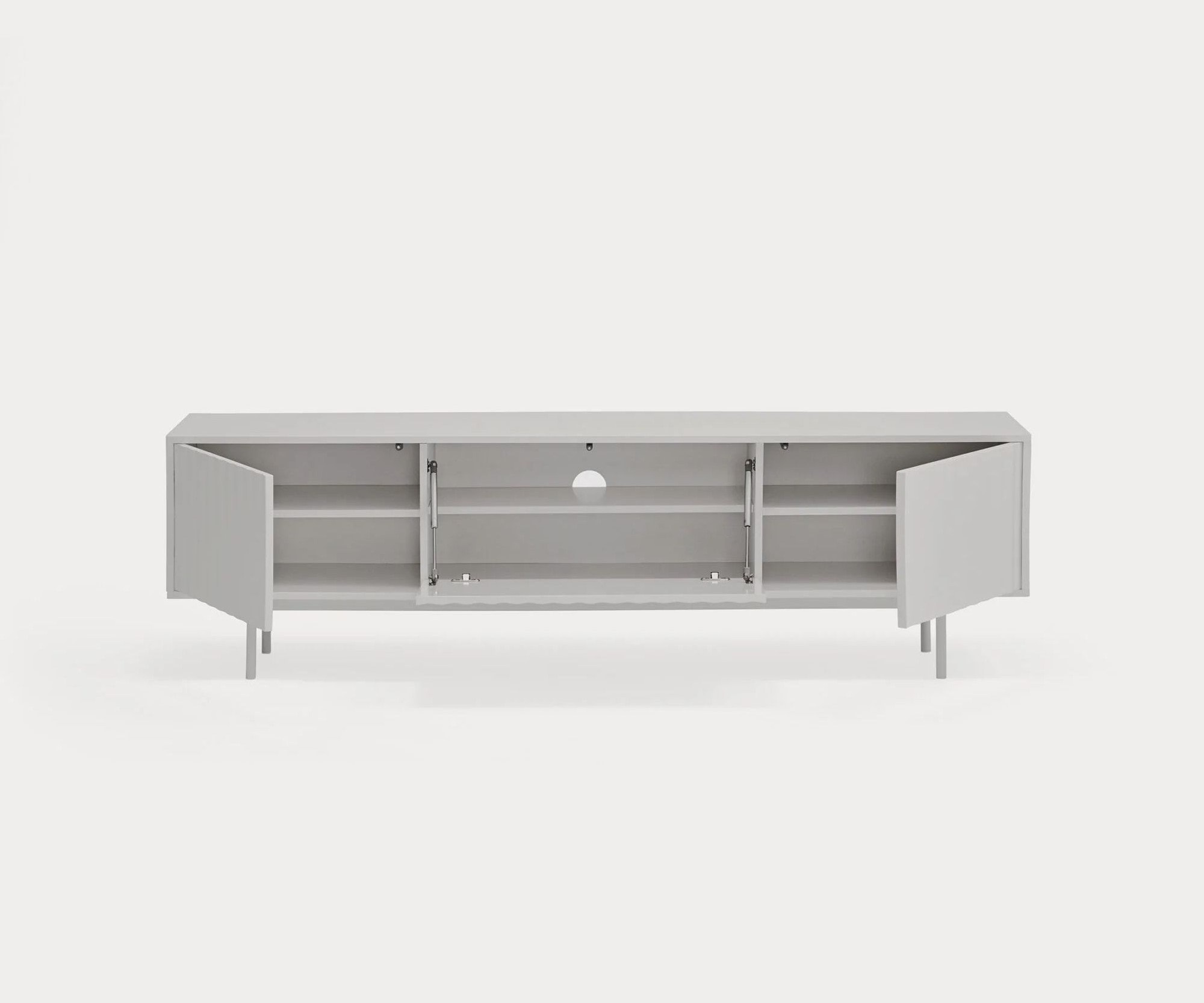 Mueble TV gris de la Colección Sierra con 3 puertas