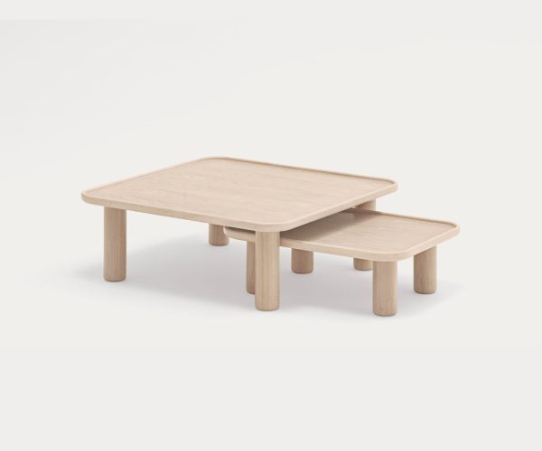 Set de mesas de centro NEST color madera
