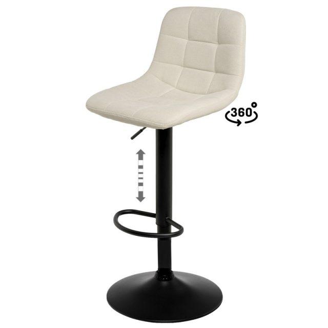 Taburete elevable y giratorio ASHA beige