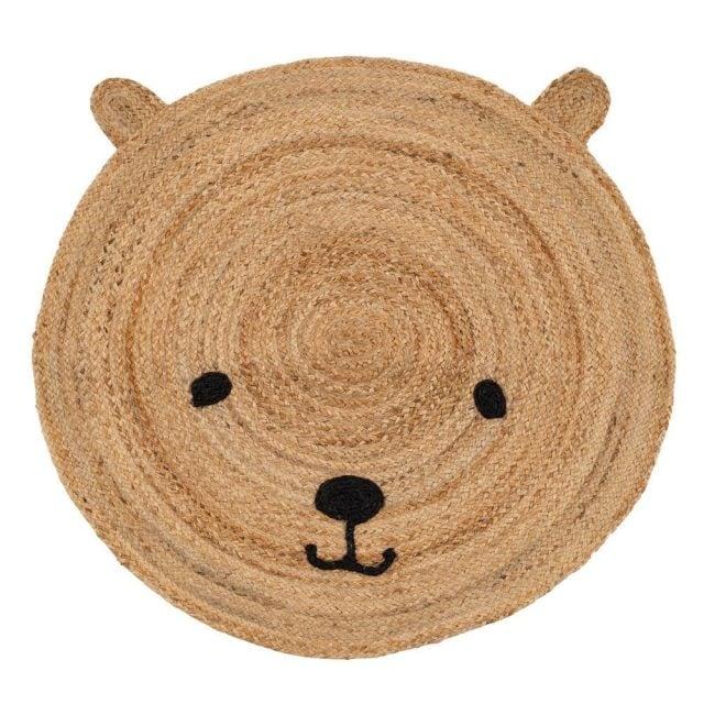 Alfombra Natural Yute Oso 100cm