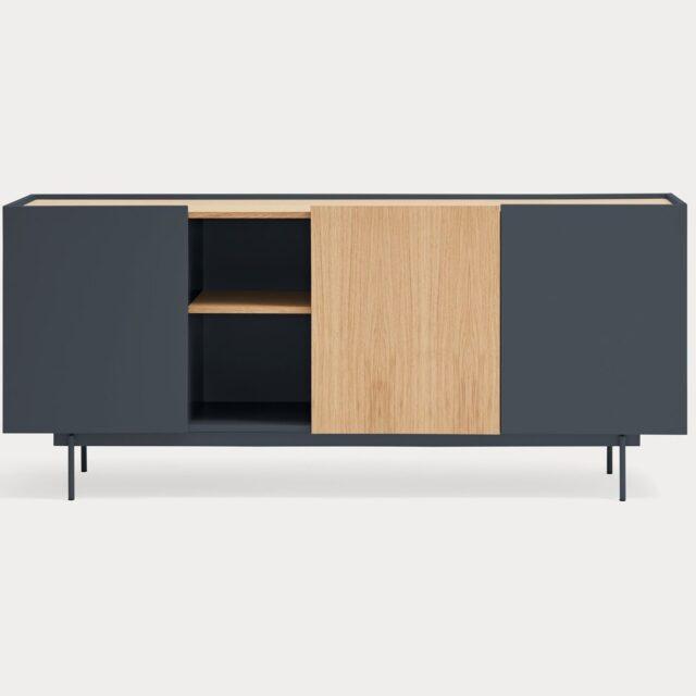 Aparador OTTO 3P3C - Gris antracita y Roble