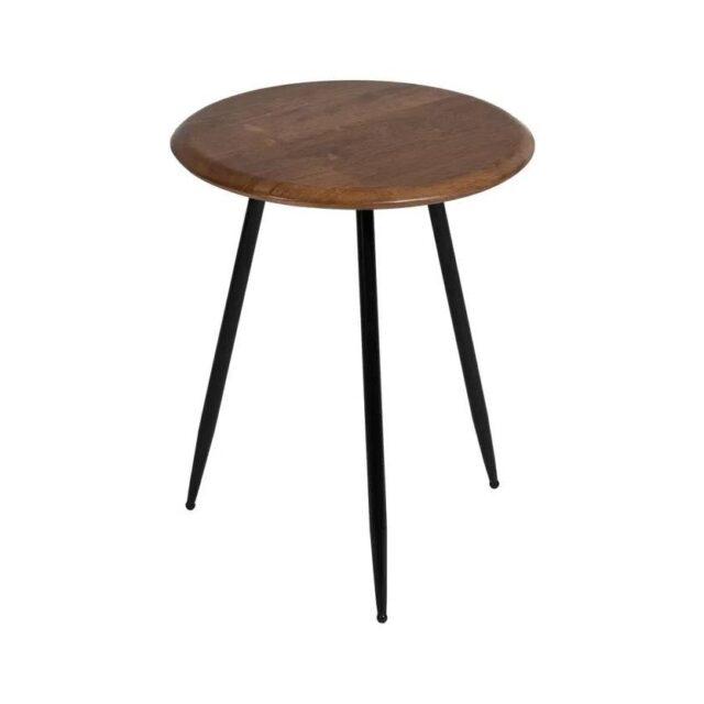 Mesita circular LAGOM de madera y metal