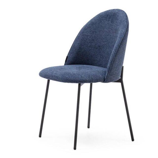 Silla DUCAL Azul vista a 45º