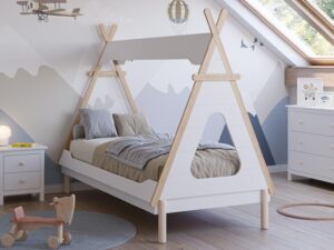 Cama Cabaña Tipi Lola Blanca