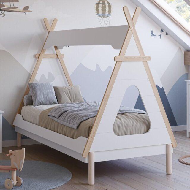Cama Cabaña Tipi Lola Blanca