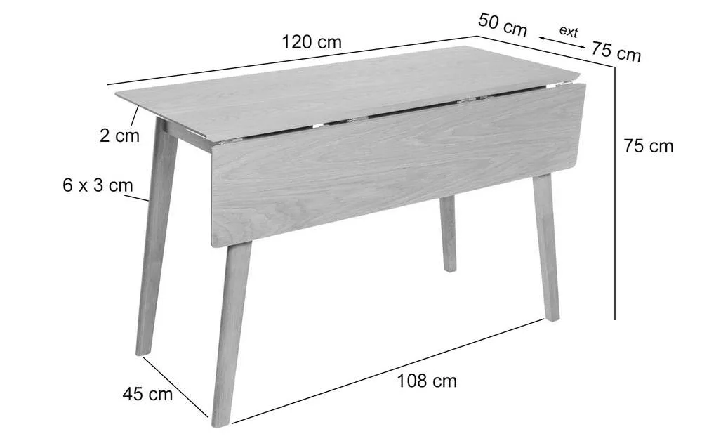 Medidas de la mesa TORI