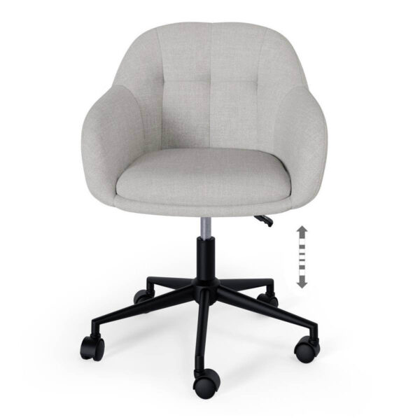 Silla de oficina CANTERBURY gris claro