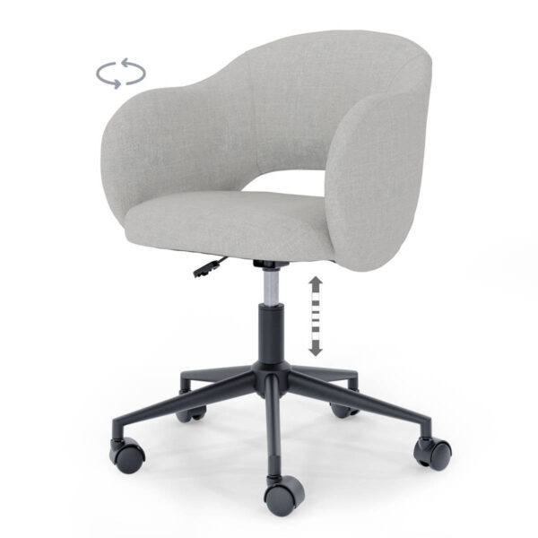 Silla de oficina TALLIN gris claro