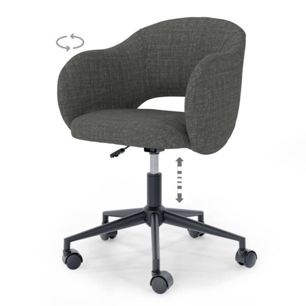 Silla de oficina TALLIN gris oscuro