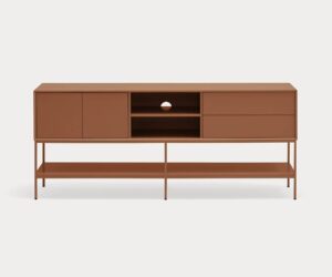 Mueble TV Platt 2 puertas 2 cajones color arcilla