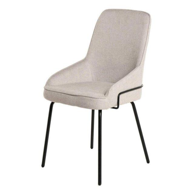 Silla tapizada de metal GWEN beige
