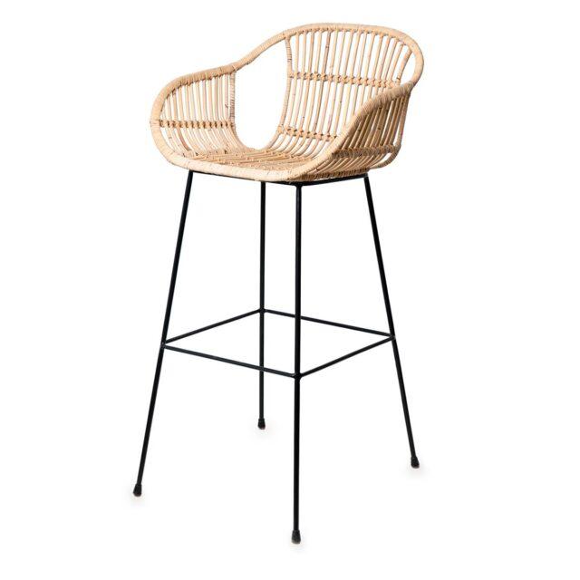 Taburete GIAN natural y negro