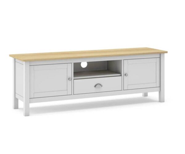 Mueble TV MUSGO blanco y roble
