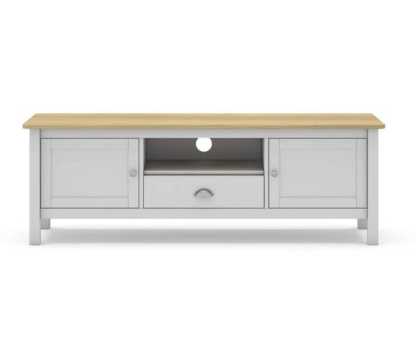 Mueble TV MUSGO blanco y roble