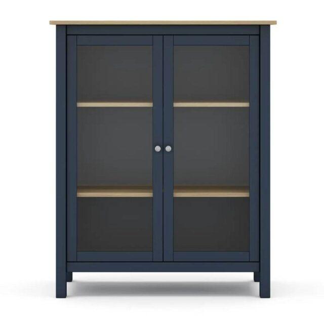 Vitrina MUSGO azul marino y roble