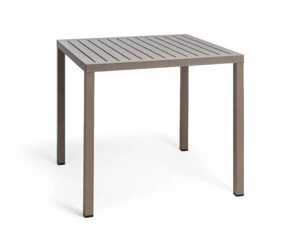 Mesa Cube cuadrada 80 cm Tortora
