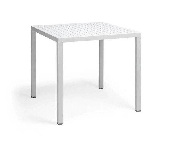 Mesa Cube cuadrada 80 cm blanca