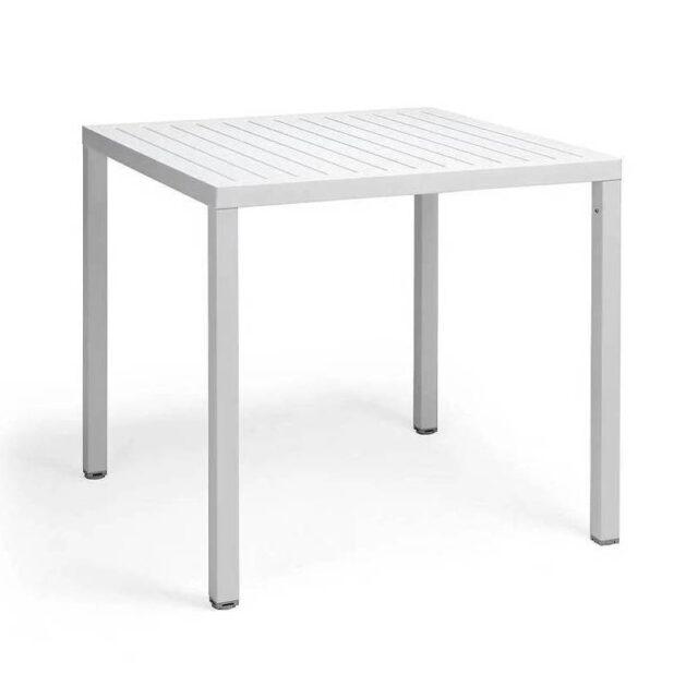 Mesa Cube cuadrada 80 cm blanca