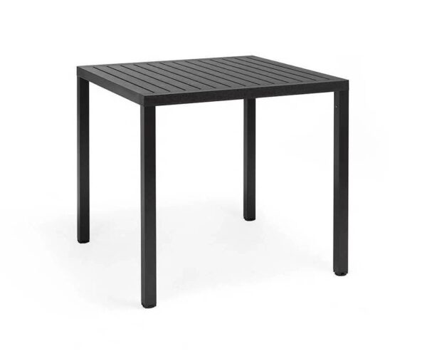 Mesa Cube cuadrada 80 cm negra