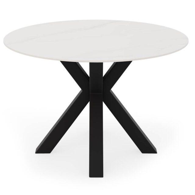 Mesa redonda FIORELLA blanco y negro