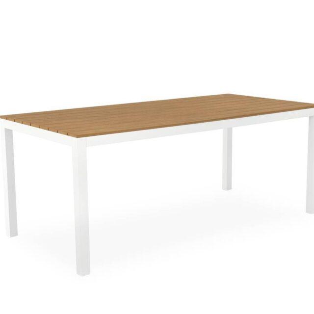 Mesa de exterior fija CINTHIA blanca